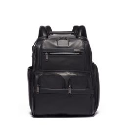Alpha Compact Laptop Brief Pack® Leather by TUMI (Color: Black)