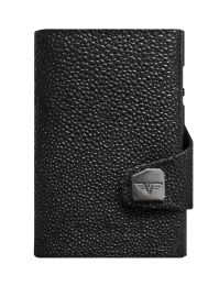 Sting Ray Leather Wallet CLICK & SLIDE by TRU VIRTU® (Color: Sting Ray Black/Black)