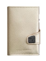 Saffiano Wallet CLICK & SLIDE by TRU VIRTU® (Color: Saffiano Whitegold/Silver)