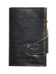Caramba Leather Portemonnaie CLICK & SLIDE by TRU VIRTU® (Color: Caramba Black-Yellow/Gold)