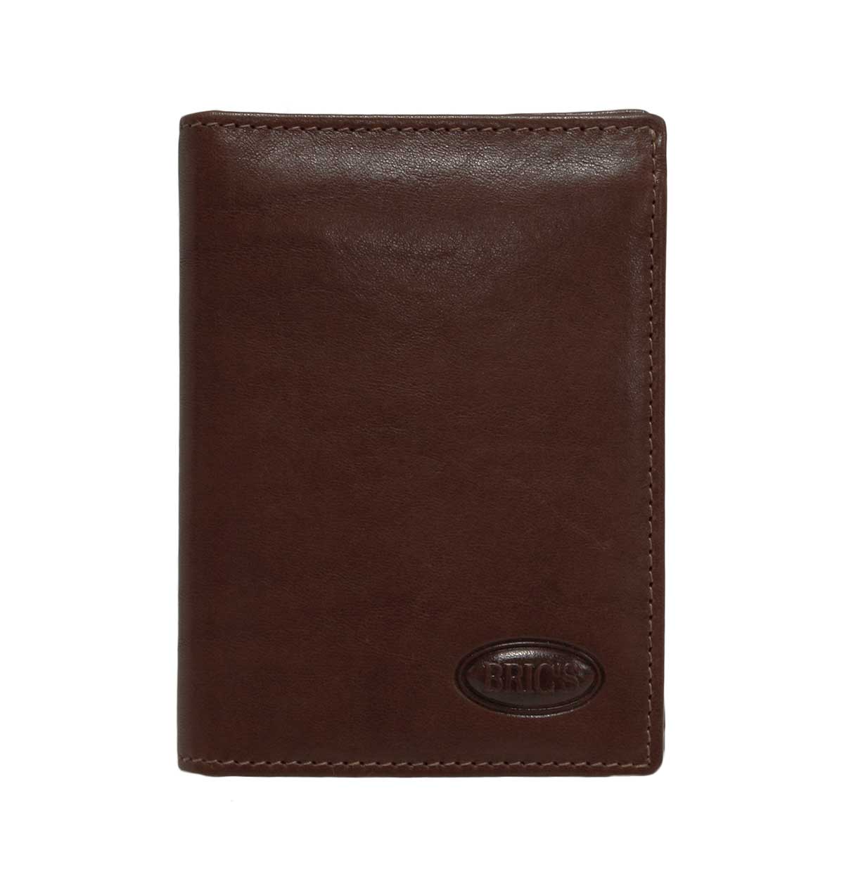 Monte Rosa Flip-Up Vertical Wallet With Id by Brics (Color: Dark Brown)