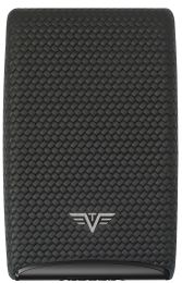Credit Card Case FAN Leather by TRU VIRTU® (Color: Diagonal Carbon Black)