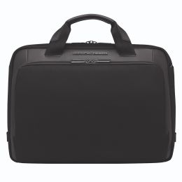 Pd Roadster Nylon Briefcase by Brics (Color: Black, Size: Small)