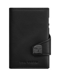 Nappa Leather Wallet CLICK & SLIDE by TRU VIRTU® (Color: Nappa Black/Black)
